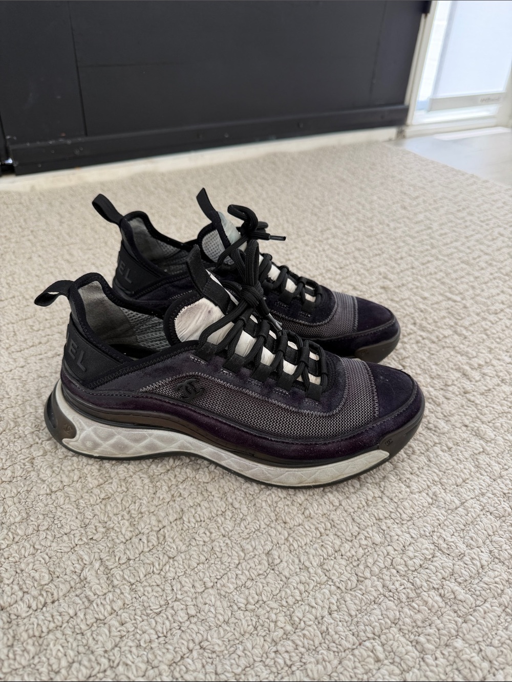 CHANEL Mesh & Suede Sneakers
